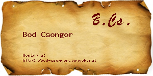 Bod Csongor névjegykártya