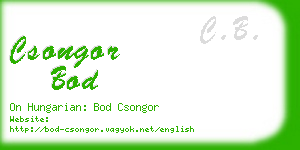 csongor bod business card